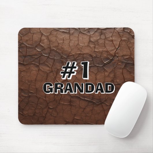 #1 Opa Leder-Look Mousepad (Mit Mouse)
