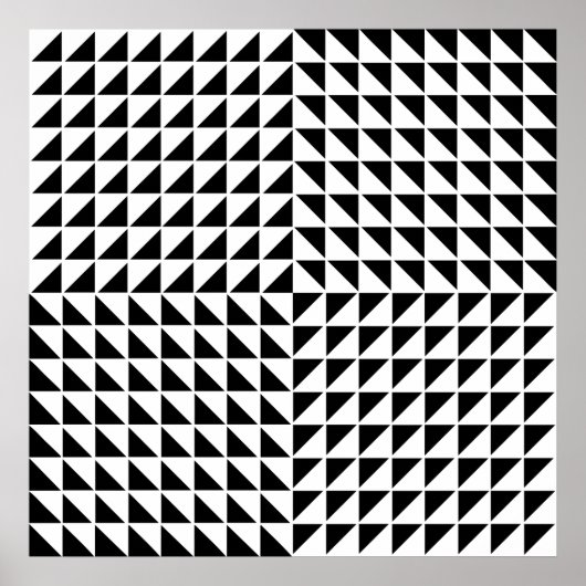 1 Optische Illusion eines schwarzen und weißen Dre Poster (Vorne)