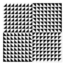 1 Optische Illusion eines schwarzen und weißen Dre