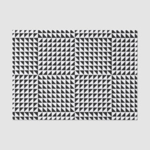 1 Optische Illusion eines schwarzen und weißen Dre Seidenpapier