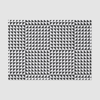 1 Optische Illusion eines schwarzen und weißen Dre Seidenpapier