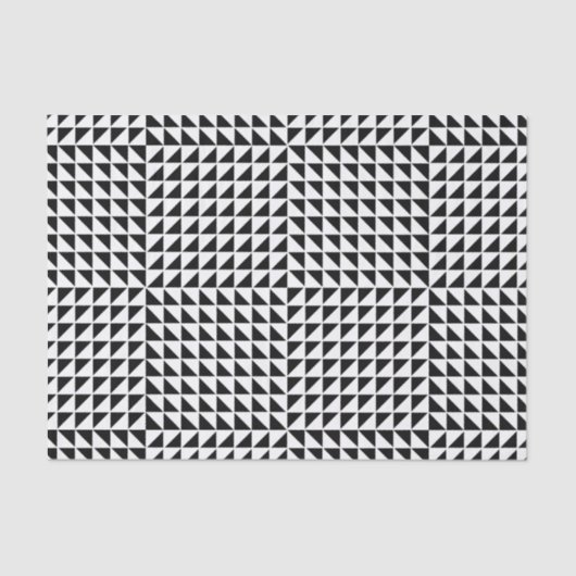 1 Optische Illusion eines schwarzen und weißen Dre Seidenpapier (Vorderseite)