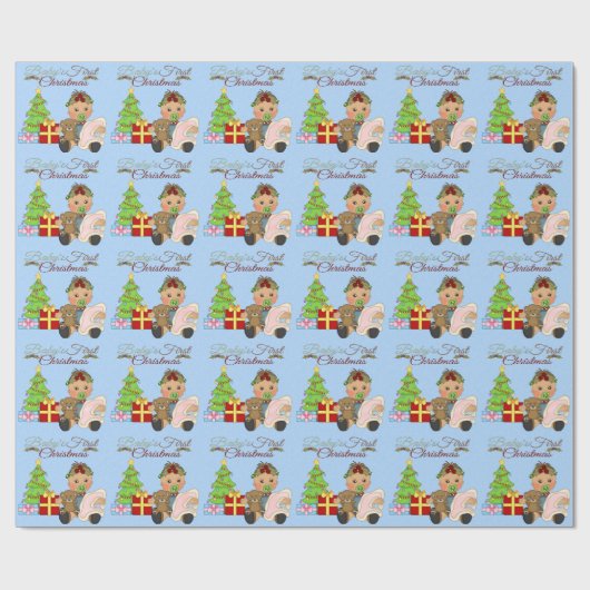 1. Packpapier des Babys Weihnachts (Flach)