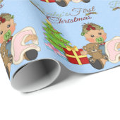1. Packpapier des Babys Weihnachts (Rolleneckpunkt)