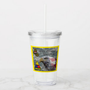1. Panzerdivision Irak Kampfveteran Acryltrinkbecher