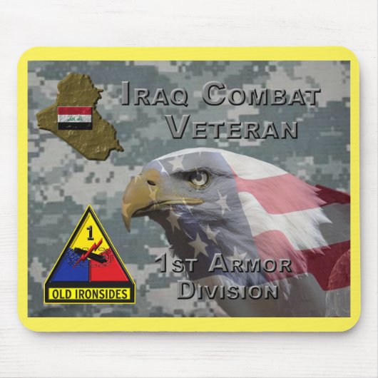 1. Panzerdivision Irak Kampfveteran Mousepad (Vorne)
