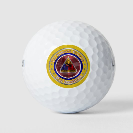 1. Panzerdivision “Old Ironsides” Golfball (Vorderseite)