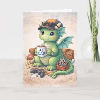 #1 Papa Kaffeetasse Lustige Vatertags-Grußkarte Karte