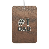 #1 Papa Leder-Look Autolufterfrischer (Vorderseite)