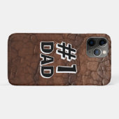 #1 Papa Leder-Look Case-Mate iPhone Hülle (Rückseite (Horizontal))