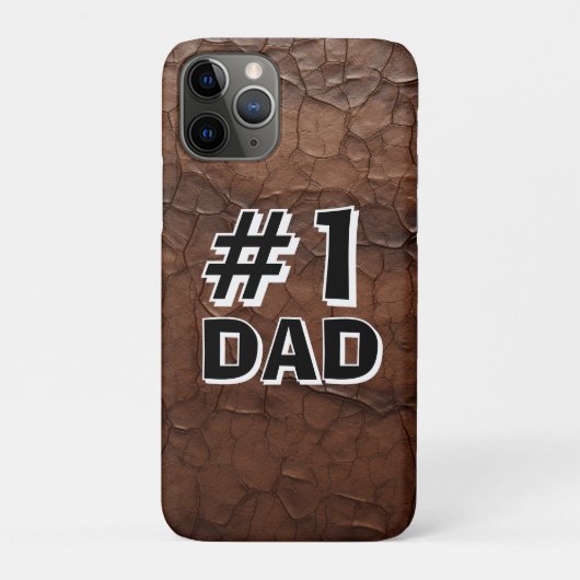 #1 Papa Leder-Look Case-Mate iPhone Hülle (Rückseite)