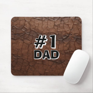 #1 Papa Leder-Look Mousepad