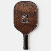 #1 Papa Leder-Look Pickleball Schläger (Vorderseite)