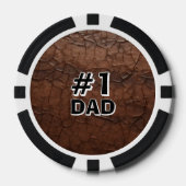#1 Papa Leder-Look Pokerchips (Vorderseite)