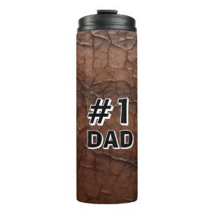 #1 Papa Leder-Look Thermosbecher