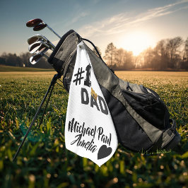 #1 Papa Lieblings Golf Handtuch personalisiert