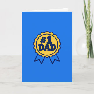 #1 Papa Nummer Eins Papa Blau Minimalistische Band Feiertagskarte