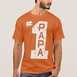 1 Papa Nummer Eins Papa Vater Vater Großvater Vate T-Shirt