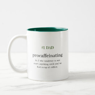 #1 Papa Personalisierter Procaffeinating Zweifarbige Tasse