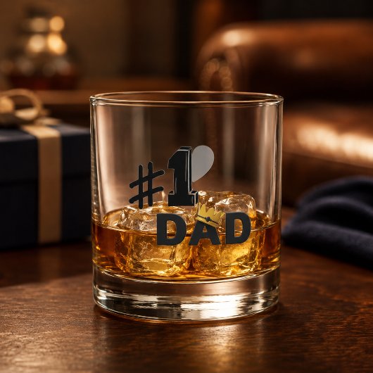 #1 Papa personalisiertes Whiskyglas
