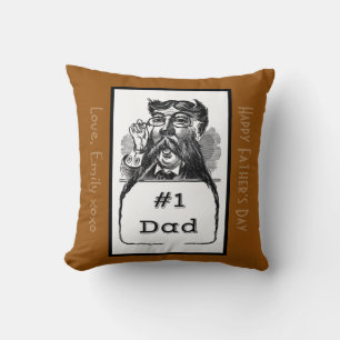 #1 Papa Vintage-Zeichnung Kissen