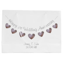 1. Paper Wedding Anniversary lila Herzstück