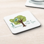 1 Partridge in Birnbaum Getränkeuntersetzer (Linke Seite)