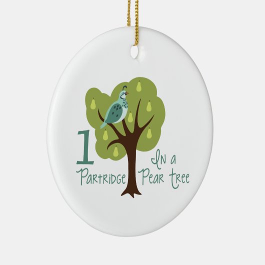 1 Partridge in Birnbaum Keramik Ornament (Rechts)