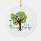 1 Partridge in Birnbaum Keramik Ornament (Vorne)
