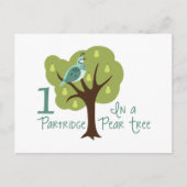 1 Partridge in Birnbaum Postkarte (Vorderseite)