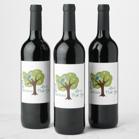 1 Partridge in Birnbaum Weinetikett (Flaschen)