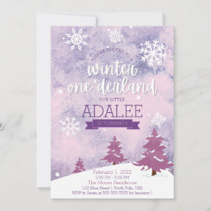 1. Party Einladung zum 1. Geburtstag im Winter