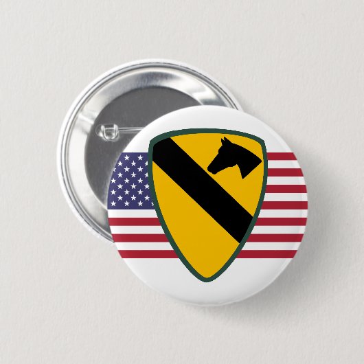 1. Patch für die Cavalry Division United Staaten Button (Vorne & Hinten)