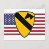 1. Patch für die Cavalry Division United Staaten Postkarte (Vorderseite)