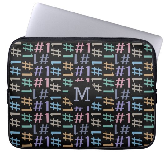 "# 1" Pattern angepasste Laptop-Laptop-Ärmel Laptopschutzhülle (Vorderseite)