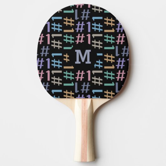 "# 1" Pattern benutzerdefiniertes Pingpongpaddel m Tischtennis Schläger (Vorderseite)