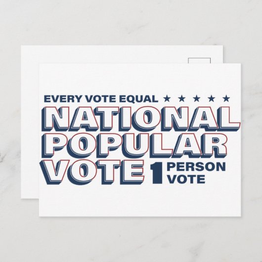 1 Person 1 Stimme Postkarte (Vorne/Hinten)