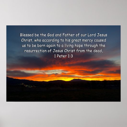 1 Peter 1:3 Poster (Vorne)