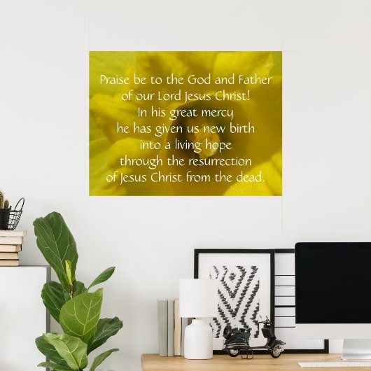 1 Peter 1:3 Poster (Heimbüro)