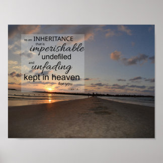 1 Peter 1:4 Poster Druck | Ewiges Erbe