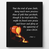 1 Peter 1:7 Plaque Fotoplatte (Vorderseite)