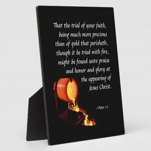 1 Peter 1:7 Plaque Fotoplatte (Seite)