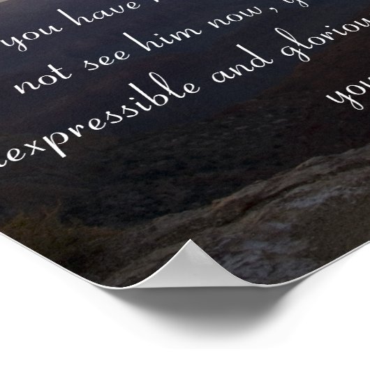 1 Peter 1:8,9 Poster (Ecke)