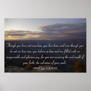 1 Peter 1:8,9 Poster