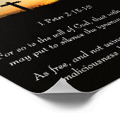 1 Peter 2:15-16 Poster (Ecke)