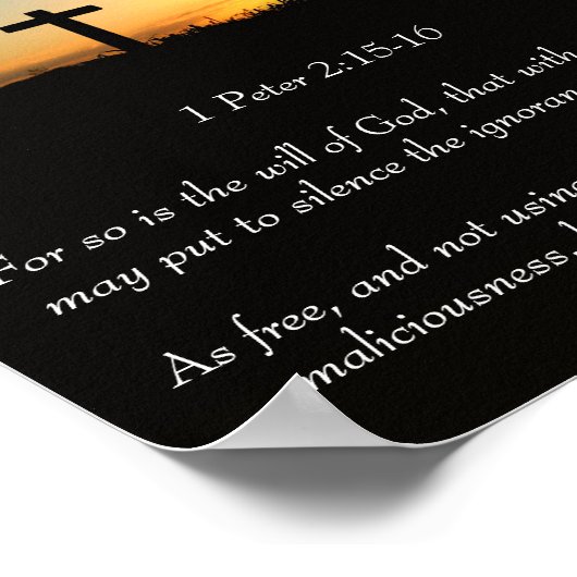 1 Peter 2:15-16 Poster (Ecke)