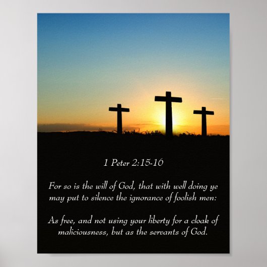 1 Peter 2:15-16 Poster (Vorne)