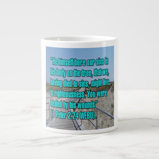 1 Peter 2:24 WEBU-Tasse Jumbo-Tasse (Vorderseite)