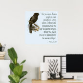 1 Peter 2:9 Christliche Bibelverse Poster (Heimbüro)