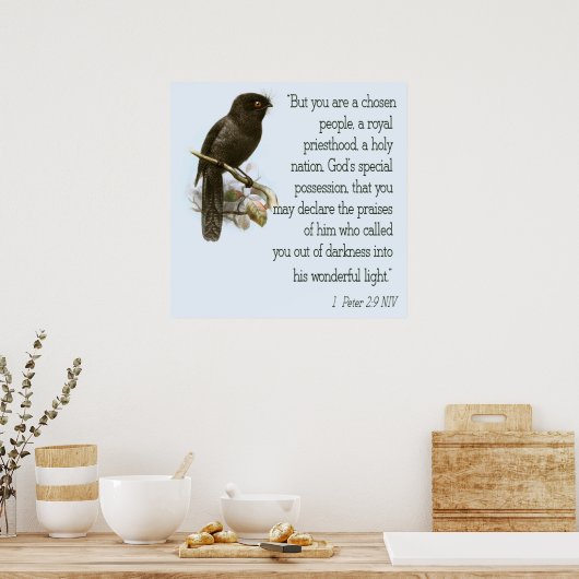 1 Peter 2:9 Christliche Bibelverse Poster (Küche)